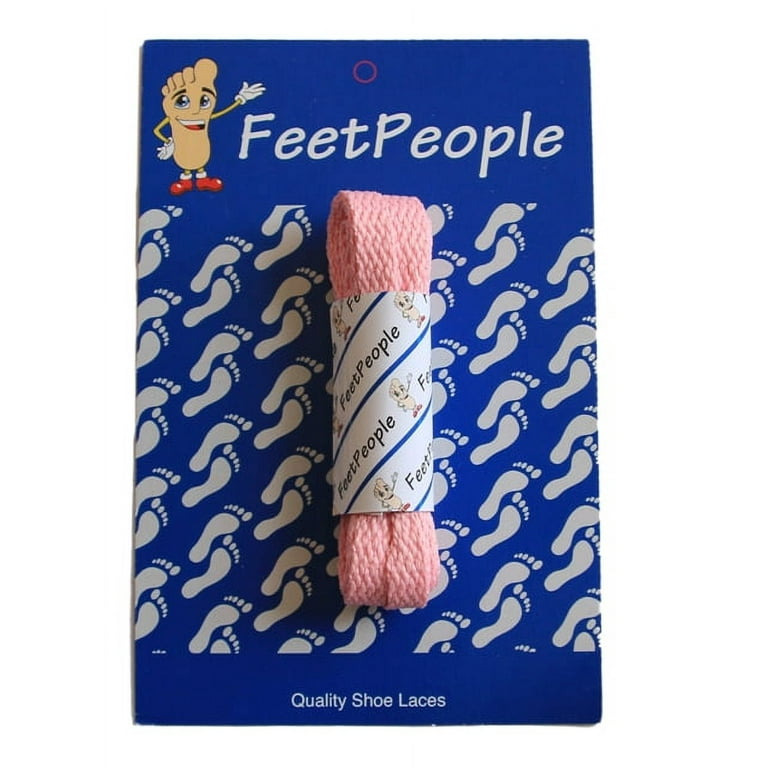 FeetPeople Flat Shoe Laces, Pink, 54 Inch