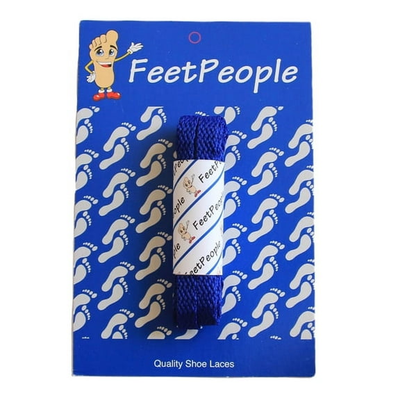 FeetPeople Flat Shoe Laces, Royal, 72 Inch