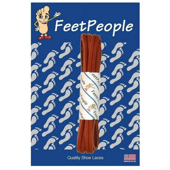 FeetPeople Leather Shoe/Boot Laces, Adobe, 54