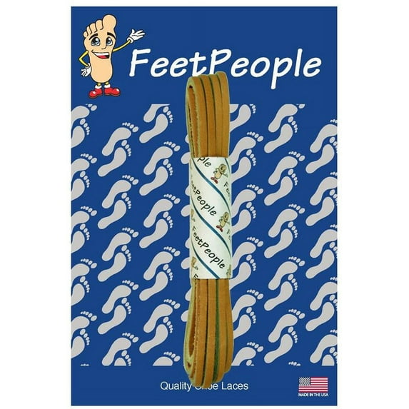 FeetPeople Leather Shoe/Boot Laces, Burnt Sienna, 45
