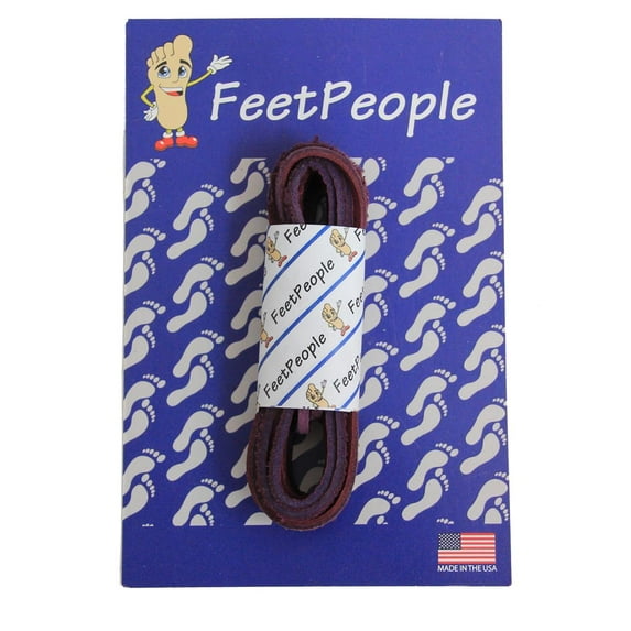 FeetPeople Leather Shoe/Boot Laces, Purple, 36