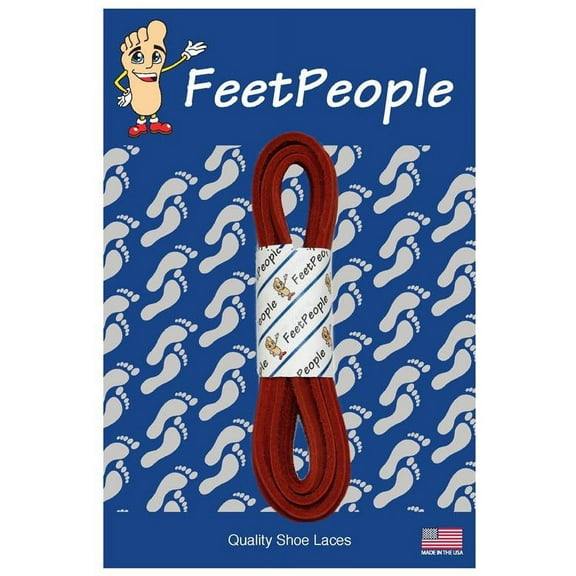 FeetPeople Leather Shoe/Boot Laces, Scarlet, 72