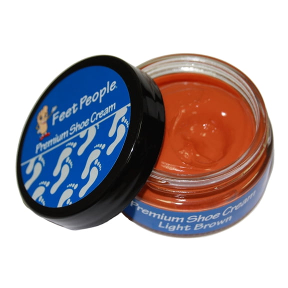 FeetPeople Premium Shoe Cream 1.5 Oz, 1 Pack, Light Brown