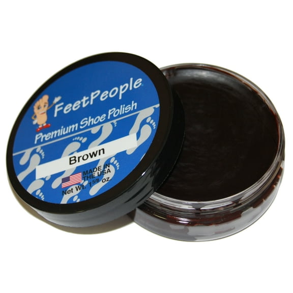 FeetPeople Premium Shoe Polish, 1.625 oz, Brown