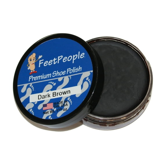 FeetPeople Premium Shoe Polish, 1.625 oz, Dark Brown