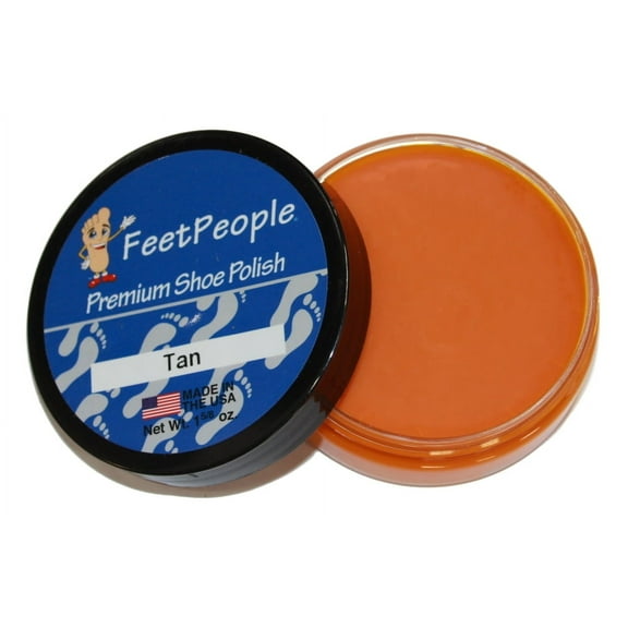 FeetPeople Premium Shoe Polish, 1.625 oz, Tan