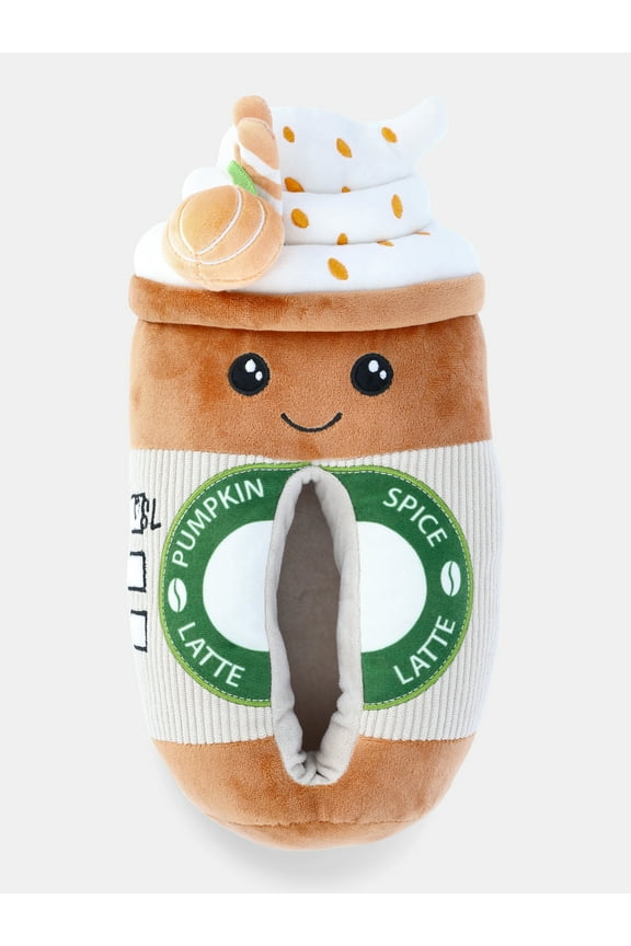 Women's Pumpkin Latte Plush Slippers