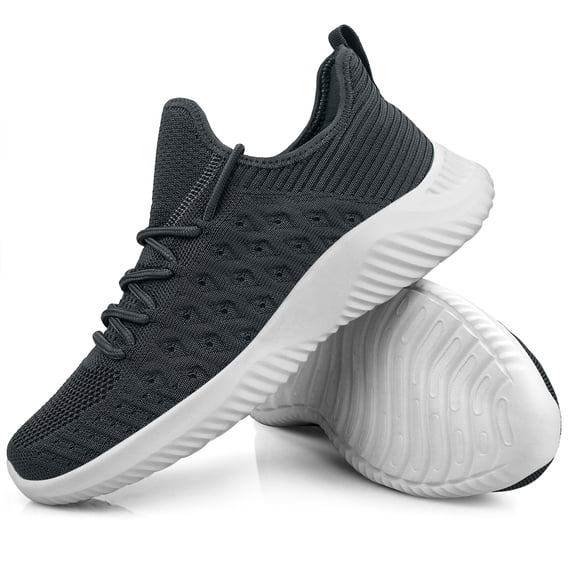 Feetsit Men's Walking Shoes Lightweight Breathable Mesh Slip On Sneakers Non-Slip Running Shoes for Work Gym Travel All-Day Standing