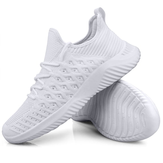Feetsit Men's Walking Shoes Lightweight Breathable Mesh Slip On Sneakers Non-Slip Running Shoes for Work Gym Travel All-Day Standing
