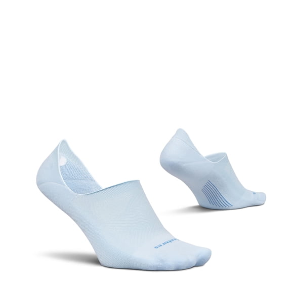 Feetures Elite Light Cushion Invisible Socks - Anti-Slip Sport Sock Liner with Targeted Compression - Ice , Large (1 Pair)