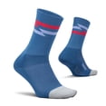 thumbnail image 1 of Feetures Elite Light Cushion Mini Crew Sock - Sport Sock with Targeted Compression - Blue Track , Large (1 Pair), 1 of 7