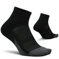 thumbnail image 1 of Feetures Elite Max Cushion Quarter Sock- Athletic Running Socks for Men & Women, Targeted Compression, Moisture Wicking - L, Black (1 Pair), 1 of 5