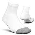 thumbnail image 1 of Feetures Elite Max Cushion Quarter Sock- Athletic Running Socks for Men & Women, Targeted Compression, Moisture Wicking - M, White (1 Pair), 1 of 5