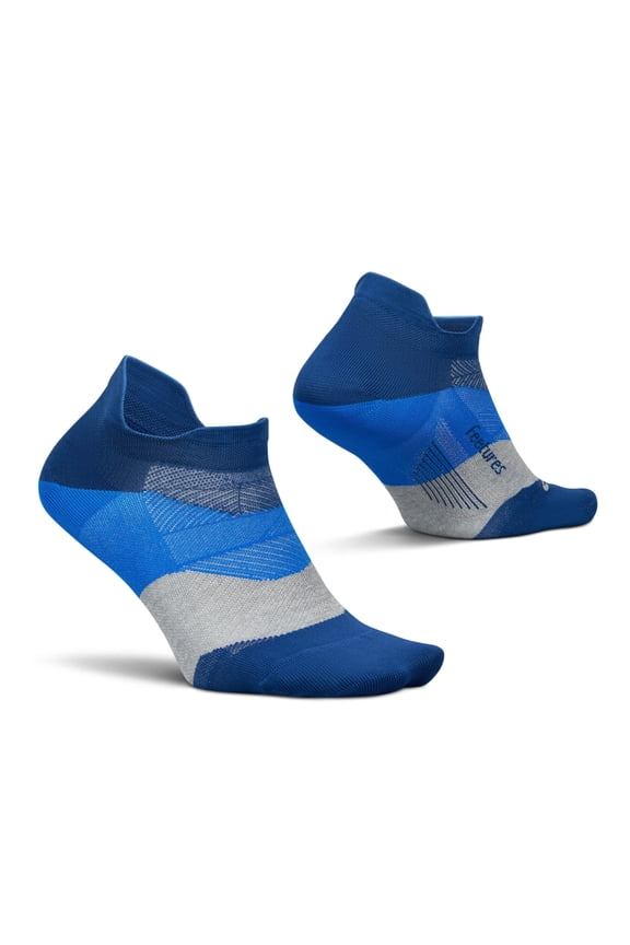 Feetures Elite Ultra Light Cushion Ankle Socks - Sport Sock with Targeted Compression - Navy Mist, XL (1 Pair)