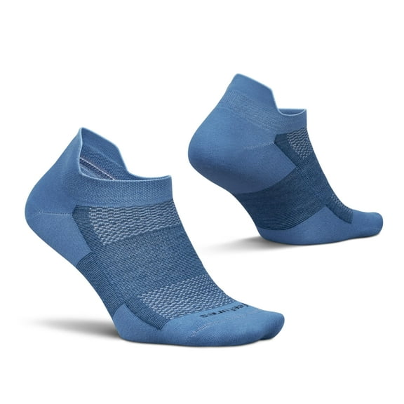 Feetures High Performance Ultra Light Ankle Sock - No Show Socks for Women & Men with Heel Tab - Denim Daze, XL (1 Pair)