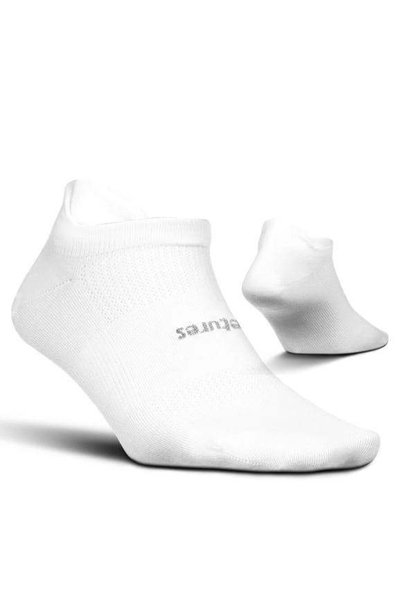 Feetures High Performance Ultra Light Ankle Sock - No Show Socks for Women & Men with Heel Tab - White, L - (1 Pair)