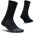 thumbnail image 1 of Feetures Merino 10 Cushion Crew Sock- Wool Sock for Women & Men, Hiking & Running, Targeted Compression (1 Pair) XL, Old Charcoal, 1 of 6