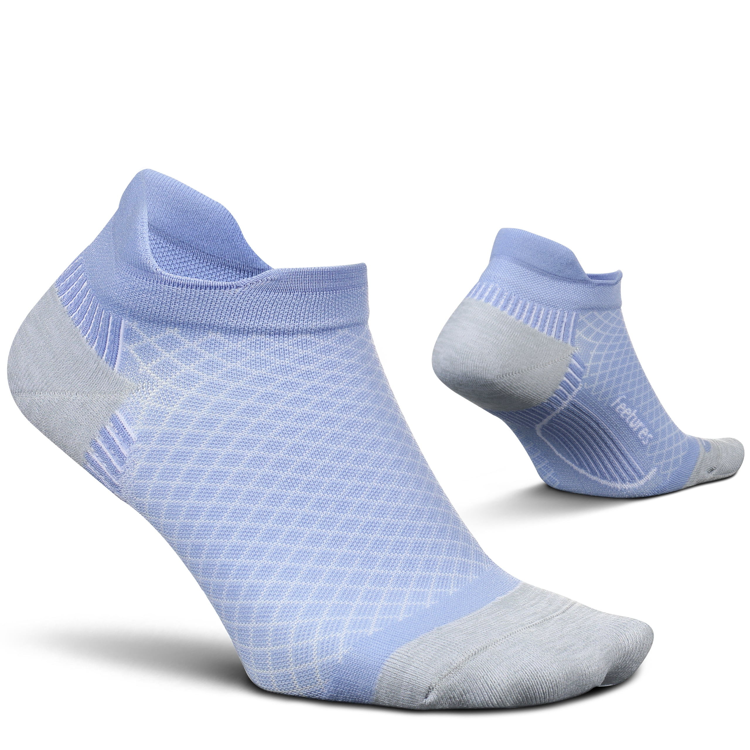 Feetures Plantar Fasciitis Relief Sock Light Cushion No Show Tab Targeted Compression Sock for