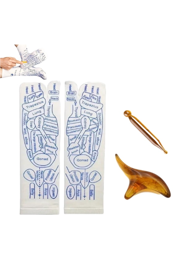 Feetyfirst Reflex Therapy Socks, Acupressure Socks with Tool Women, Reflexology Sock with Tools Reflexology Sock