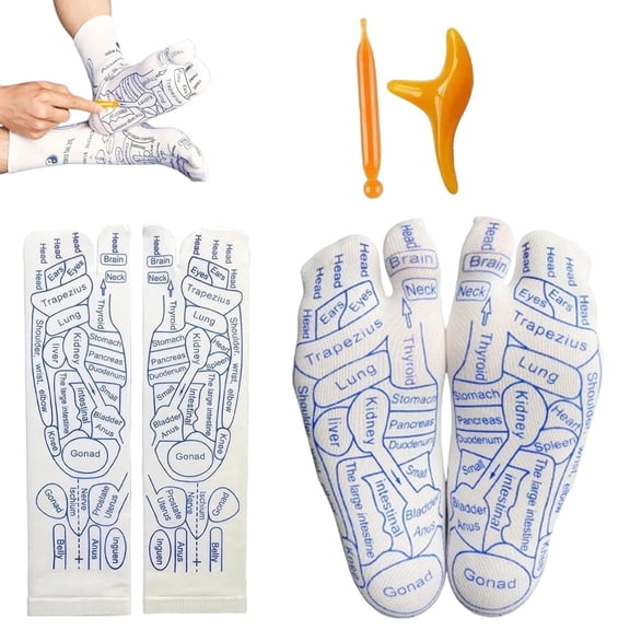 Feetyfirst Reflex Therapy Socks,Foot Press ure Point Socks with Detailed Charts for Instep & Ankle, Stress & Pain Relief for Women and Men NOBRAND NOBRAND