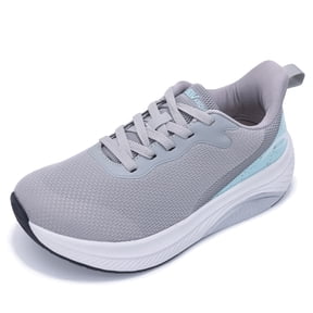 FefiYo Plantar Fasciitis Walking Sneakers, Wide Toe Box with Arch and Orthotic Support Grey US 9