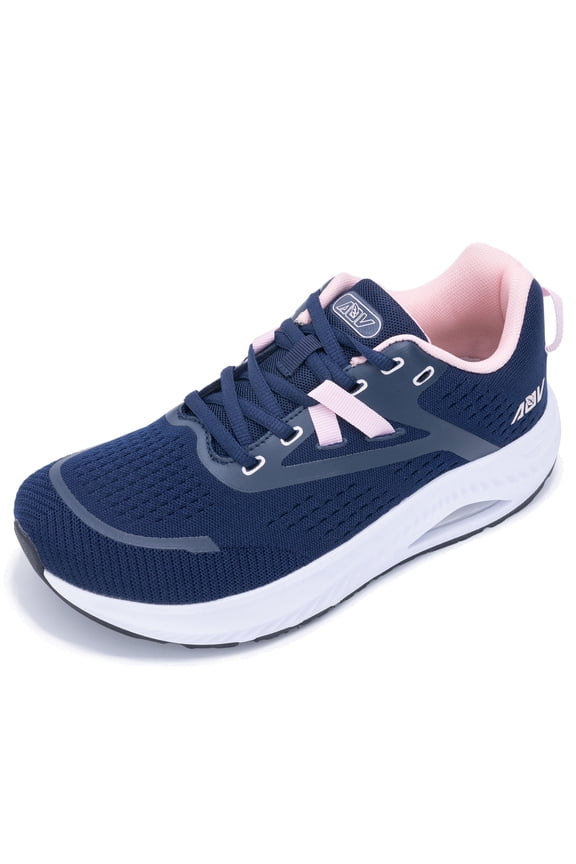 Women's Wide Toe Box Orthotic Walking Shoes Arch Support Plantar Fasciitis Roseblue US 9.5