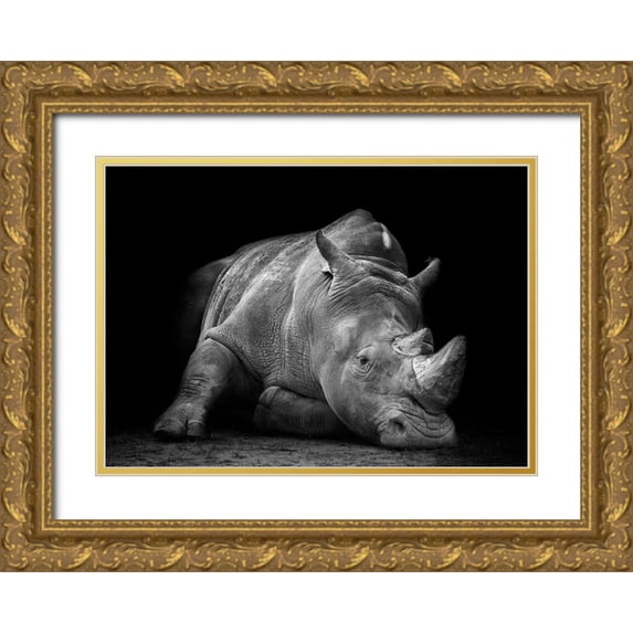 Fegari 24x18 Gold Ornate Wood Framed with Double Matting Museum Art Print Titled - Defeated