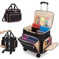thumbnail image 1 of Rolling Craft Bag,Sewing Machine Tote,Large Sewing Accessories Storage with Wheels,Detachable Rolling Teacher Bag and Transport Tote for Craft,Teaching,Office, 1 of 9
