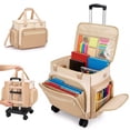 thumbnail image 1 of Rolling Craft Bag,Sewing Machine Tote,Large Sewing Accessories Storage with Wheels,Detachable Rolling Teacher Bag and Transport Tote for Craft,Teaching,Office, 1 of 9