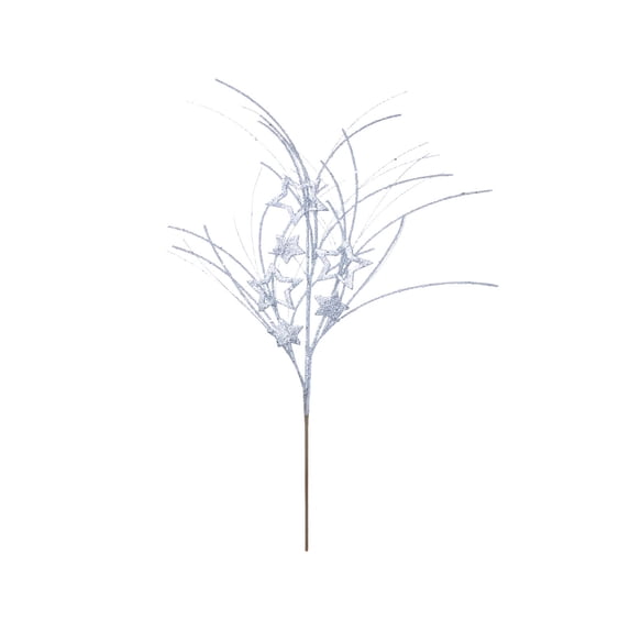 Fegute 32in Christmas Long Branches Gold Powder Decoration Plastic Berry Sequins Holiday Party Home Decor Suitable for Christmas Parties and Seasonal Displays Eye Catching Versatile Design Silver