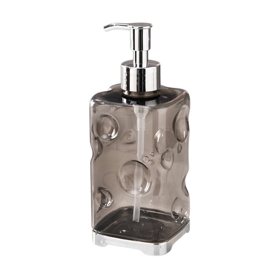 Fegute 450ml Plastic Hand Soap Dispenser Bottle Square Pattern Creative Design for Bathroom Kitchen Countertop Multi-Purpose Refillable Pump Storage