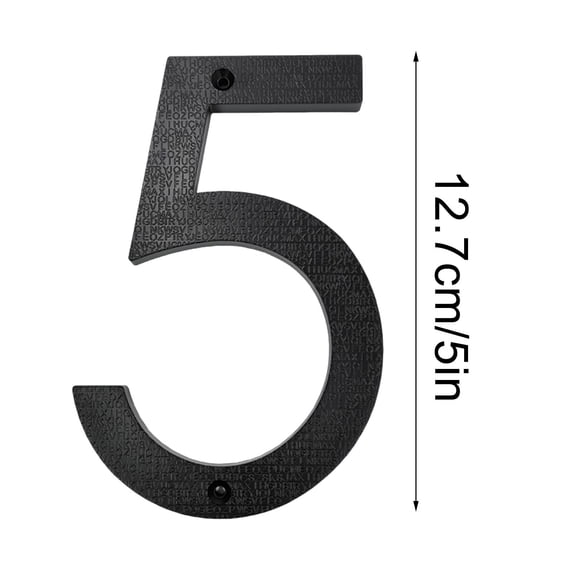 Fegute 5 Inch Metal House Numbers Plastic Letters for Outdoor Address Signs Easy Installation Stylish Design for Home Garden Decor