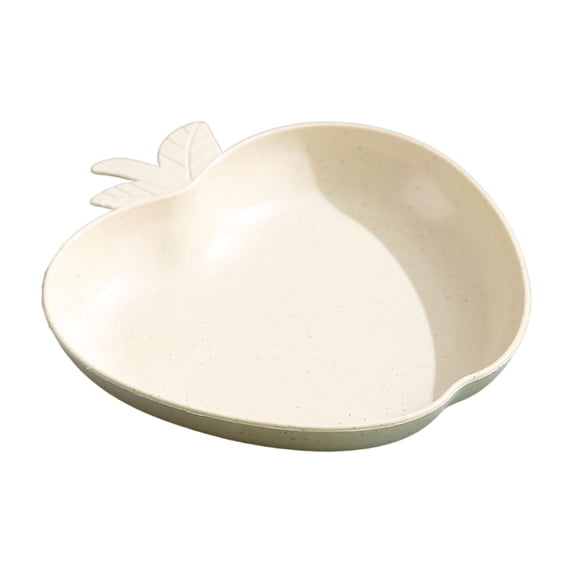 Fegute Apples Shape Plates Plastic Reusable Dinner Plates Dishwasher Microwave Safe Elegant Design Outdoor Indoor Use Versatile Dining Kitchen Plates