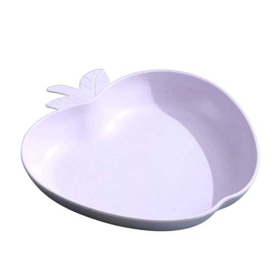 Fegute Apples Shape Plates Plastic Reusable Dinner Plates Dishwasher Microwave Safe Elegant Design Outdoor Indoor Use Versatile Dining Kitchen Plates