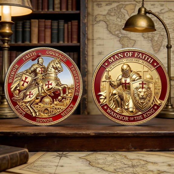 Fegute Commemorative Coin Metal Gifts for Male Collectors History Buffs Inspiring Decorative Memorabilia Home & Garden Unique Historical Items