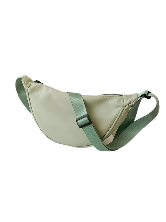 Crossbody Sling Bag Lightweight Nylon Crescent Bag Adjustable Strap Waterproof for Travel Outdoor Hiking Compact Design