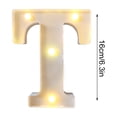 thumbnail image 1 of Fegute Illuminated Letter Lights Plastic Decorative Alphabet Lamp Party Home Wedding Nursery Decor Battery Operated 16cm Wall Hanging, 1 of 6