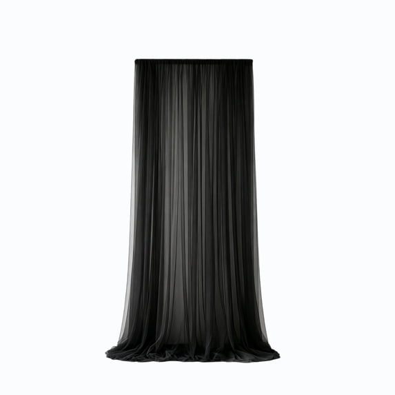 Fegute Lightweight Sheer Curtain Panel Outdoor Sun Shade Decor Fabric Drape for Patio Gazebo Porch Indoor Window Mesh Filtering Privacy 300x75CM Soft Elegance Home Decor
