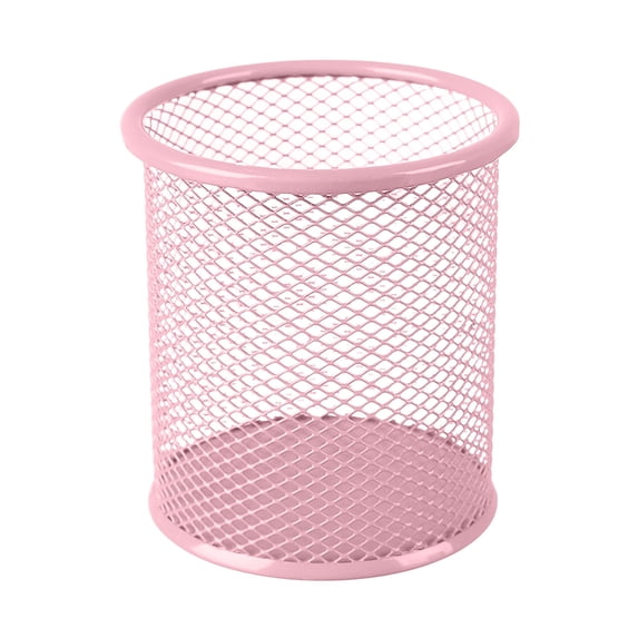 Fegute Metal Pencil Cup Desk Organizer Iron Storage Bucket for Office Home Supplies, Easy to Clean, Cylindrical Shape, 7.5x7.5x9.5cm