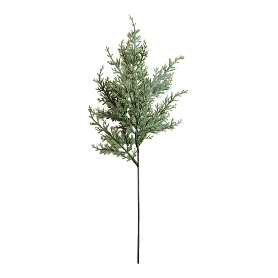 Fegute Winter Artificial Leaves Branches Plastic Green Decorative Filler for Vase Home Table Mantel Christmas Decor 46cm Scary House