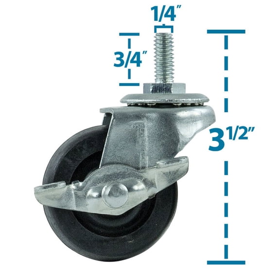 Feherguard HV7041 Caster Set for Hv Sign Metal
