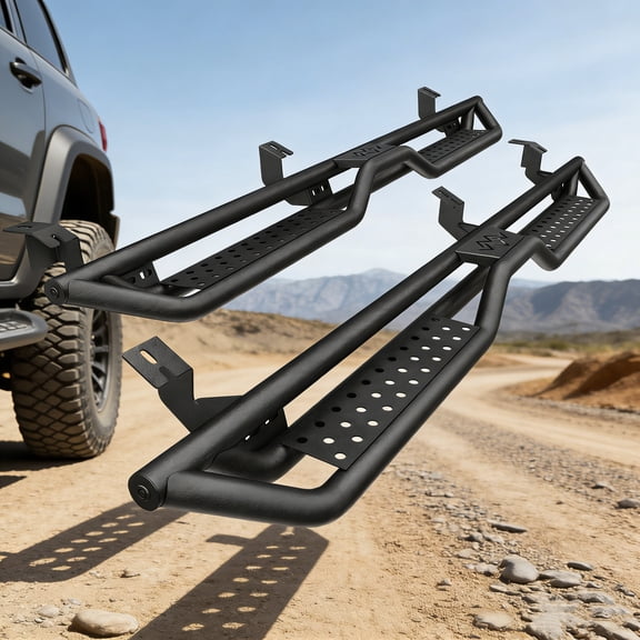 Fehomix 6" Drop Down Running Boards for 2005-2023 Toyota Tacoma Double Cab Crew Cab, Heavy Duty Side Steps with 700LBS Capacity, Textured Black Nerf Bars