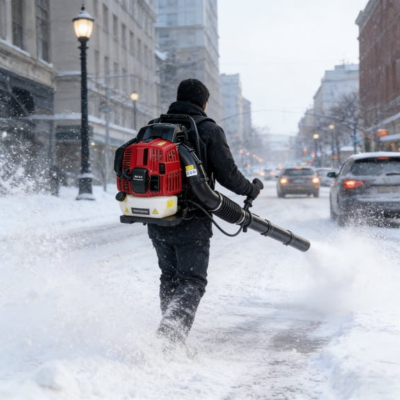 Fehomix 76CC Backpack Leaf Blower, 660CFM 200MPH Gas Powered, 4-Stroke EPA Compliant, Ergonomic Harness System with Adjustable Handle for Leaf, Grass & Snow Blowing