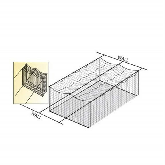 Fehr Bros. Wall To Wall Cage Net Suspension Kit, Galvanized Steel, Batting Cages