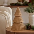 thumbnail image 1 of FeiBiQiuBi Hand-Woven Style Resin Tree Ornament, Decor Gift Rattan Wicker Christmas Cone Tree, Holiday Tabletop Hanging Accent Piece, Winter Home Display for Shelf Mantel Desk, 1 of 7