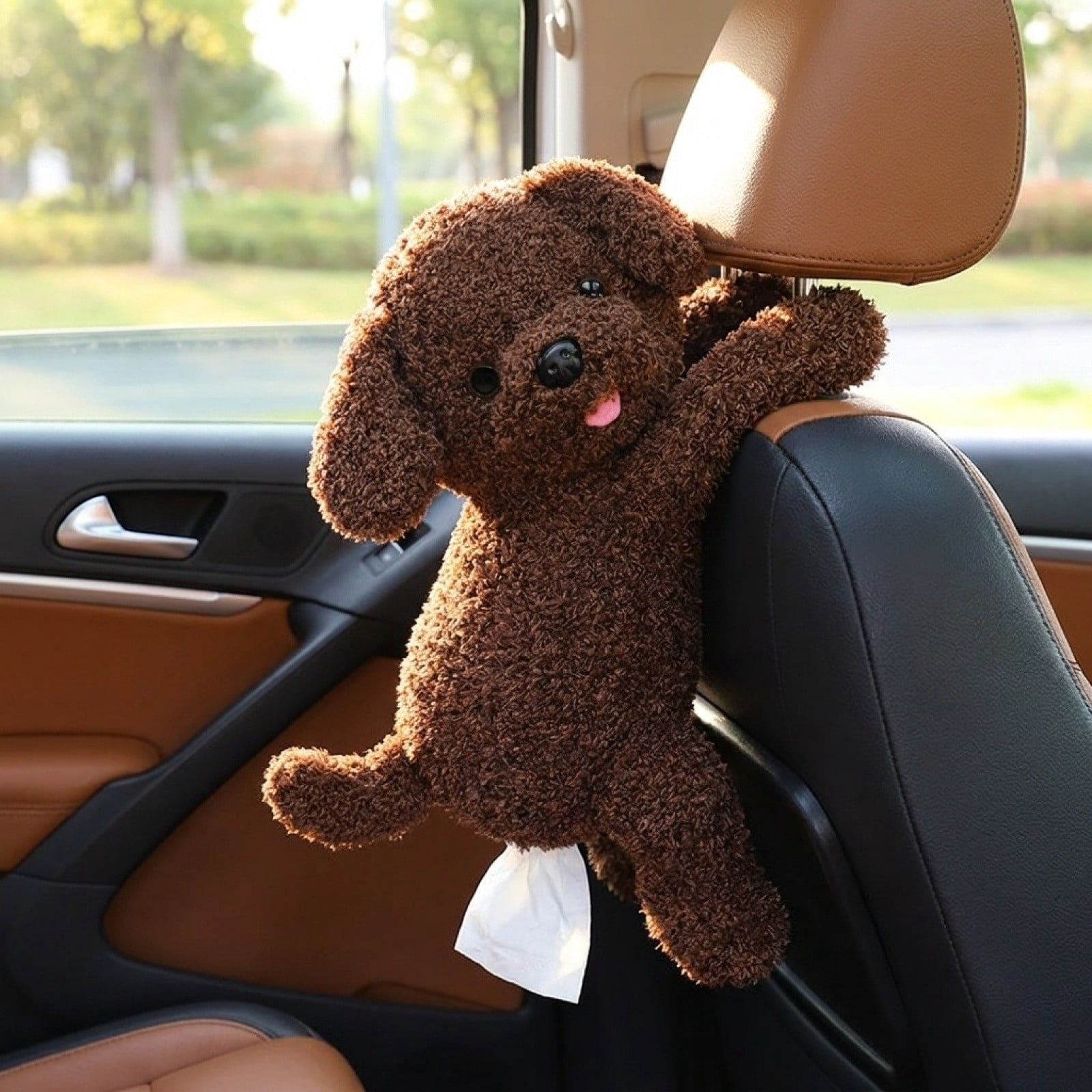 FeiBiQiuBi Plush Tush Tissue Holder for Car, Funny Car Butt Napkin ...