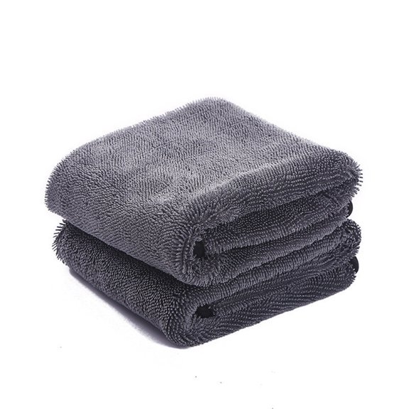 FeiFu 2-Pack Car Drying Towels Microfiber Towels for Cars, Absorbent, Streak-Free, Scratch-Free, No Water Spots, Double Pile Edgeless Design