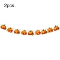 thumbnail image 1 of FeiFu 2 Pieces Thanksgiving Banners Decoration Autumn Party Wreath Pumpkin Sunflower Maple Leaf Turkey Autumn Holiday Decoration for Party Wall Decor, 1 of 6