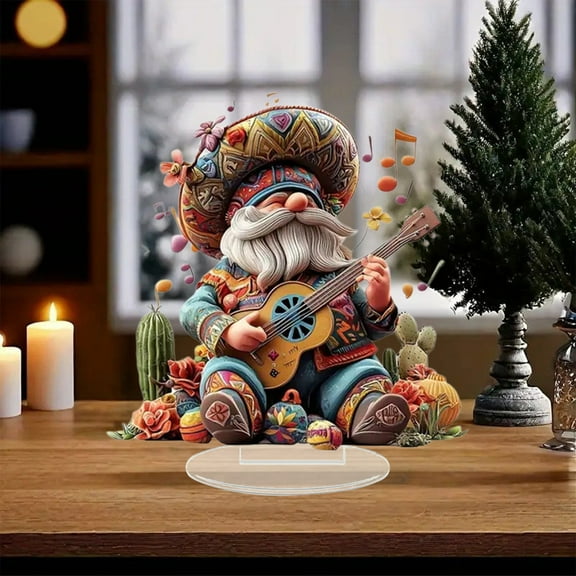 FeiFu 2D Desktop Decorative Standing Signs Exquisite Crafted Versatile Cute Design for Home Desk Holiday Party Festive Display