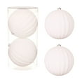 thumbnail image 1 of FeiFu 2pcs Extra-Large Size Christmas Ball Ring Painted Flocked Ball Set Christmas Tree Hanging Decoration 20cm Diameter Thick Flocked Material Eye-Catching Design, 1 of 6